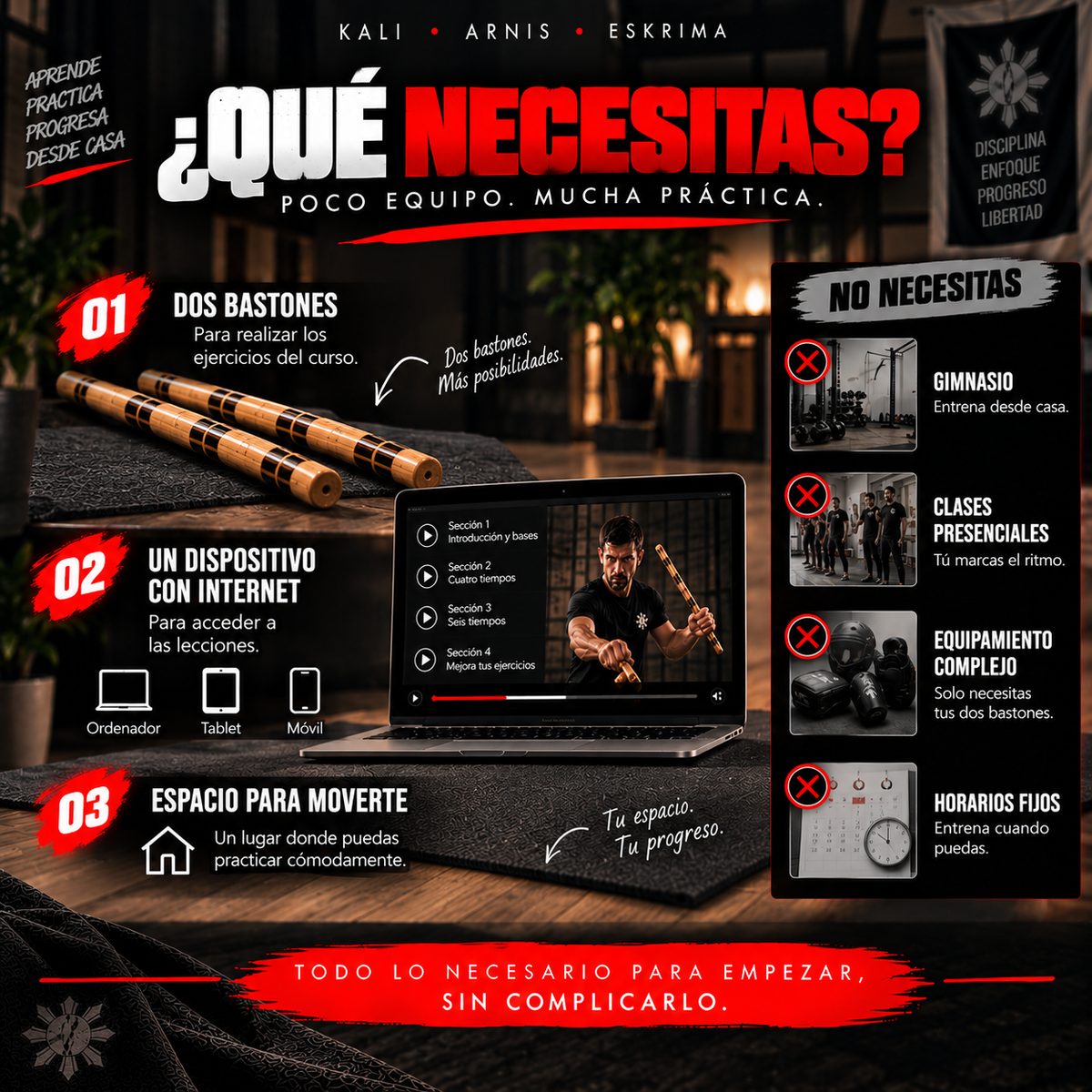 Curso Online de Kali, Arnis y Eskrima desde Casa